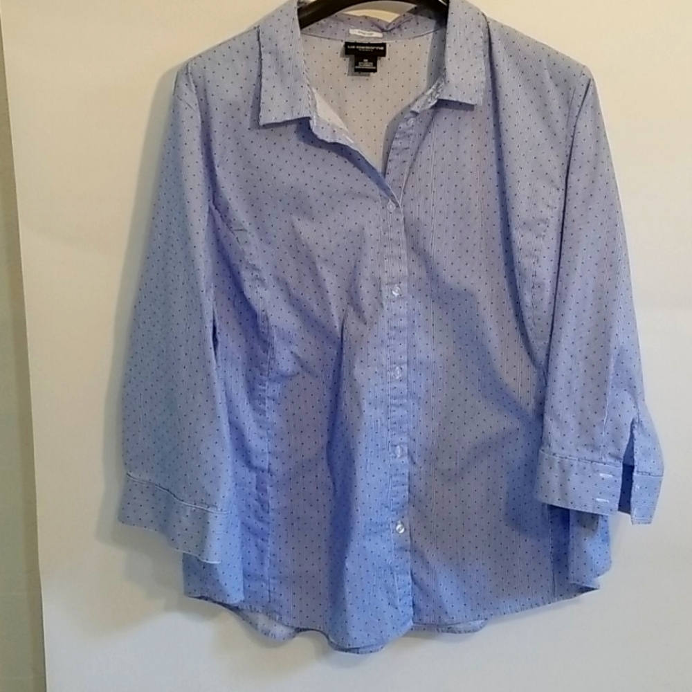 Liz Claiborne Womens 3X Button Front Top
